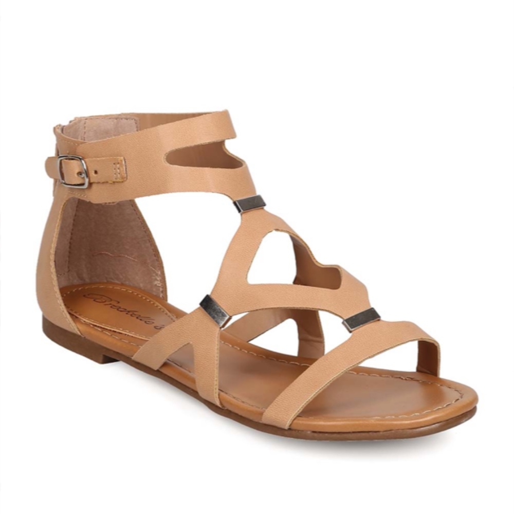 Women Breckelles Leatherette Strappy Sandal